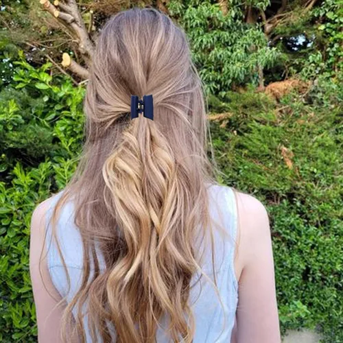 Vista 4 de Pinzas para el cabello para mujeres y niñas, pinzas antideslizantes de 1.3 pulgadas con acabado mate para peinar cabello fino y grueso (20 unidades)