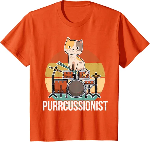 Vista 38 de Funny Percussion Drummer Drumming Drums Saying I Kitten Cat Camiseta, Negro, S