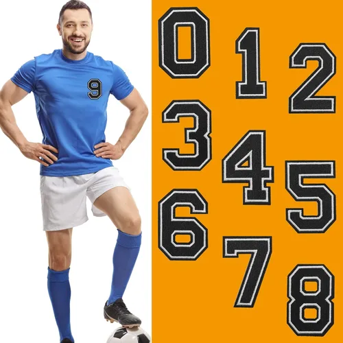 Vista 4 de 3 parches de números para planchar de 3.14 pulgadas, apliques de números del 0 al 9 para ropa, vestido, sombrero, calcetines, jeans, accesorios de 2