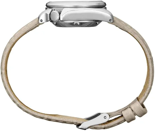 Vista 2 de Seiko Reloj automático de cuero beige con esfera beige arena para hombre Beige Reloj automático