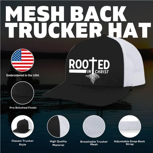 Vista 3 de Sombrero divertido para hombre Buck Fiden We Will Not Comply Leather Patch Trucker Hat