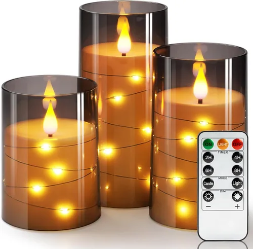 Vista 15 de Homemory Luces LED brillantes de calabaza de Halloween con control remoto y temporizador, luces de linterna Jack O' funciona con pilas para Naranja