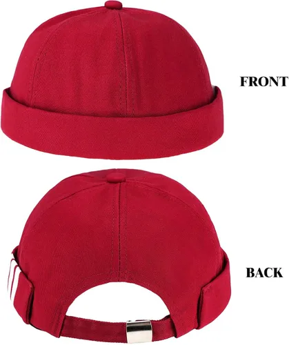 Vista 5 de Glamorstar Gorras domo sin ala para mujeres y hombres Sailor Docker, gorro Hip Hop