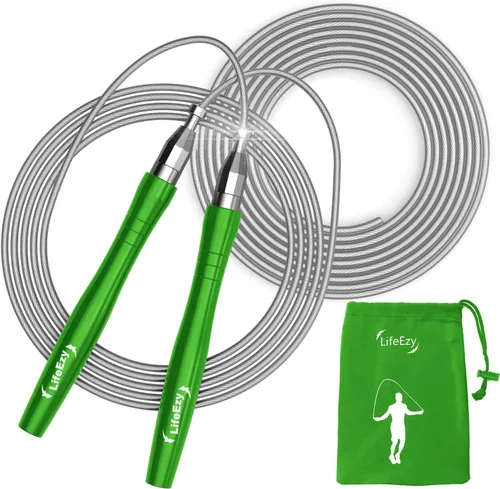 Vista 10 de Jump Rope, High Speed Weighted Jump Rope - Premium Quality Tangle-Free - Self-Locking Screw-Free Design - Jump Ropes for Fitness - Skipping Rope for