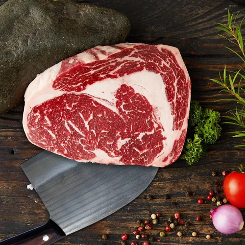 Vista 6 de Cuchillo de chef serbio forjado hecho a mano - Carnicero de cocina de espiga completa con amoladora de piedra
