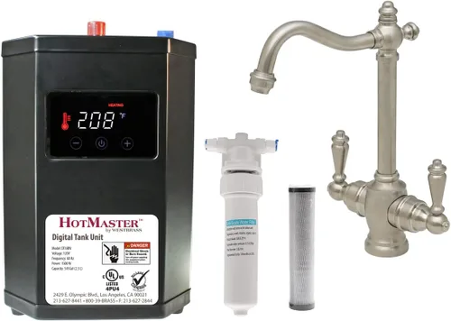 Vista 13 de Westbrass DT1F205-26 Victorian 9 pulgadas Grifo instantáneo caliente y frío con sistema de tanque digital HotMaster DigiHot Dispensador de agua