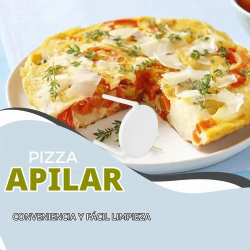 Vista 7 de Angel's Peel Lounge Caja de pizza/soporte para guardar pizza (paquete de 50) - Trípode de plástico blanco para contenedor de restaurante, cajas