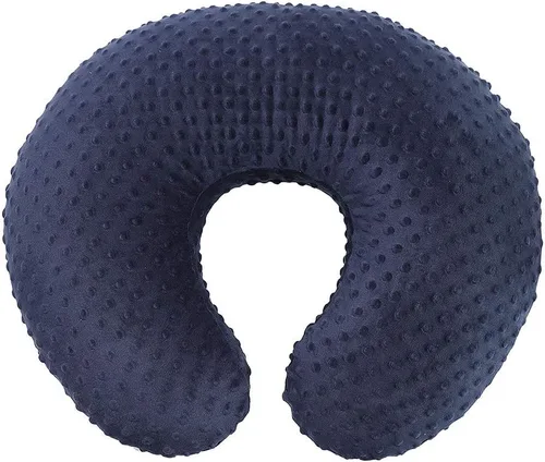 Vista 10 de Minky - Funda de almohada de lactancia en forma de U para bebé, niño y niña, solo funda (azul marino y beige claro, paquete de 2)