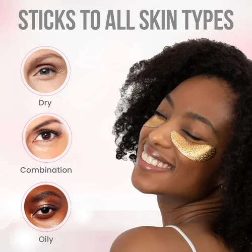 Vista 3 de MISS SPA Parches para debajo de los ojos, mascarillas iluminadoras para los ojos con vitaminas de cafeína B3, mascarillas hidratantes para arrugas