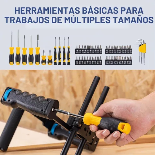 Vista 6 de DELI Juego de herramientas para el hogar de 355 piezas, kit de herramientas de reparación para el hogar con bolsa de herramientas de almacenamiento