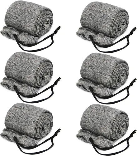 Vista 11 de GUGULUZA Paquete de 6 calcetines extra gruesos para rifle y escopetas, calcetines de rifle de punto tratados con silicona de 54 pulgadas