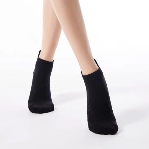 Vista 18 de Calcetines de yoga con dedos de pilates con empuñaduras para mujer, antideslizantes, acolchados, florales, calcetines tobilleros para baile de ballet