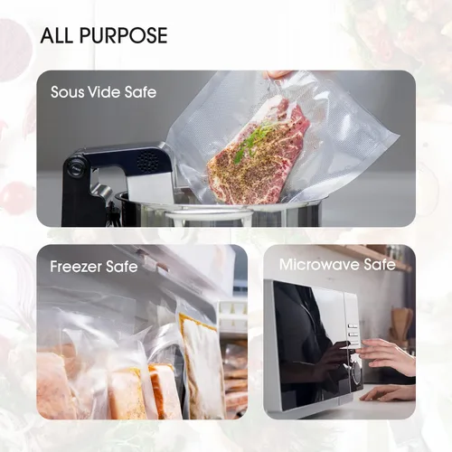 Vista 6 de Sous Vide Cooker with App Control & 5 Mil Thick Vacuum Sealer Bags