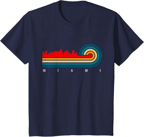 Vista 67 de Camiseta Retro City of Miami Florida, Negro