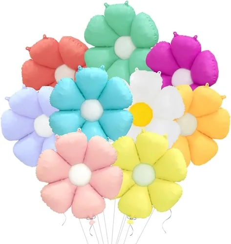 Vista 10 de Globos de rosas rojas 3D para decoración de flores para niñas, suministros de princesa rosa, decoración romántica, paquete de 6 globos de papel