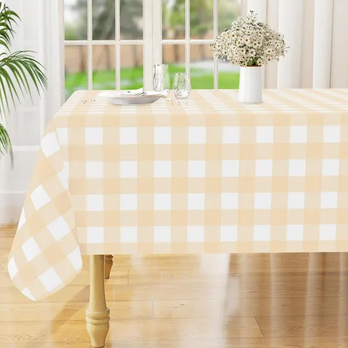 Vista 19 de Misaya - Mantel cuadrado de vinilo impermeable, mantel con respaldo de Aguamarina y blanco