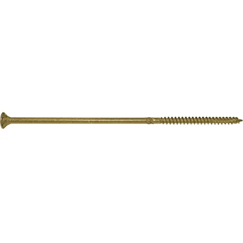 Vista 20 de Tornillo Torx/Star de madera de estrella dorada extra largo de 14 x 5 pulgadas (1 libra – 30 aprox. de tornillo) – Tornillos de madera multiusos