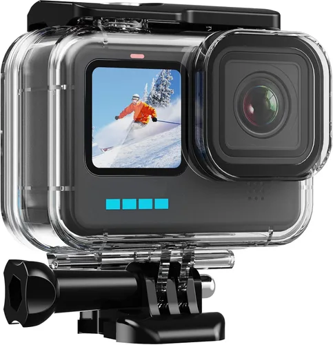 Vista 10 de HONGDAK Carcasa impermeable para GoPro Hero11 Black Mini, carcasa protectora de buceo de 169 pies para Hero 11 Mini funda de buceo subacuática