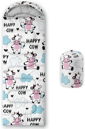 Vista 48 de QOOMO Axolotl - Lindos sacos de dormir para campamento, 3 estaciones, clima cálido y fresco, ligeros, impermeables, para adultos y niños, viajes