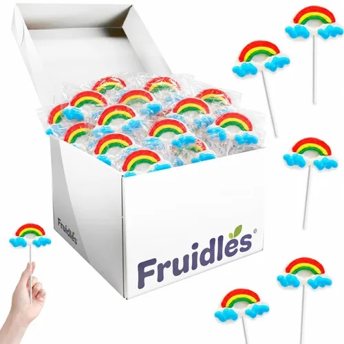 Vista 10 de 12 unidades de caramelos con forma de arco iris, ideales para rellenos de bolsas de golosinas, envueltos individualmente (paquete de 12)