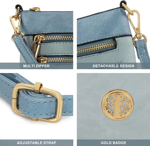 Vista 22 de Montana West Bolsos cruzados para mujer con múltiples bolsillos y correa ajustable