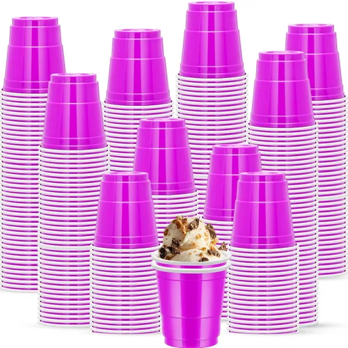 Vista 27 de 500 piezas vasos de chupito de 2 onzas de colores surtidos, vasos de chupito coloridos de plástico neón para beber, degustaciones servidas
