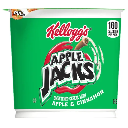 Vista 7 de Kellogg’s Apple Jacks - Cereales fríos para el desayuno en tazas, 8 vitaminas y minerales, bocadillos para niños, sabor original