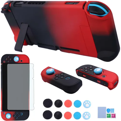 Vista 20 de COMCOOL Dockable Case for Nintendo Switch 3 in 1 Protective Cover Case for Nintendo Switch and Joy-Con Controller with Screen Protector and Thumb