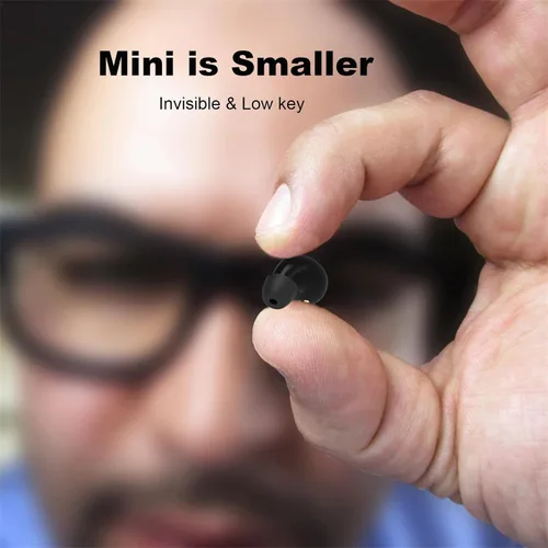 Vista 9 de Pequeños mini auriculares invisibles para el trabajo inalámbricos Bluetooth diminutos de perfil bajo micro pequeños discretos auriculares ocultos