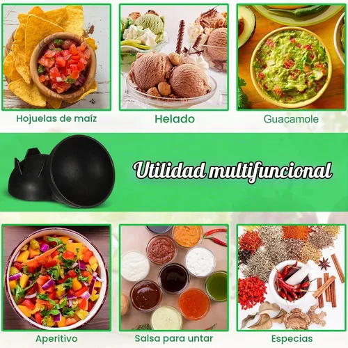 Vista 3 de Maxcheck 12 piezas de cuencos de salsa para fiesta de 4.5" de diámetro, cuencos de salsa mexicanos de plástico para guacamole, lindos chips y plato