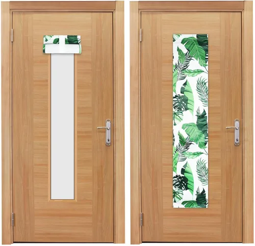 Vista 9 de YLOLUL 2 piezas de cortinas opacas para puertas de aula, cortinas opacas para puertas de cristal, oscurecimiento de puertas para decoración