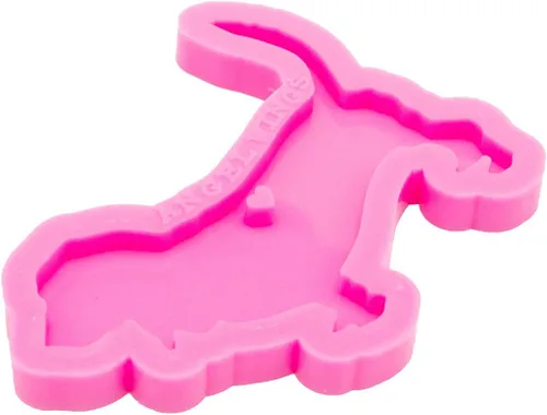 Vista 4 de Molde de silicona superbrillante Basset Hound llavero DIY lindo collar de perro joyería de resina epoxi molde de silicona llavero colgante resina