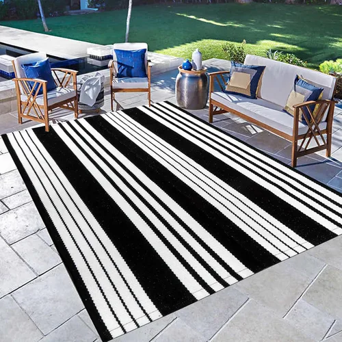 Vista 11 de Tiveney Tapete de 2 x 3 pulgadas para puerta delantera, color negro y caqui, tapetes de bienvenida para puertas exteriores, lavables, reversibles