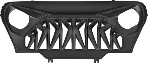 Vista 3 de Rejilla frontal tipo tiburón compatible con Jeep Wrangler TJ/LJ 1997-2006, negro mate, ABS