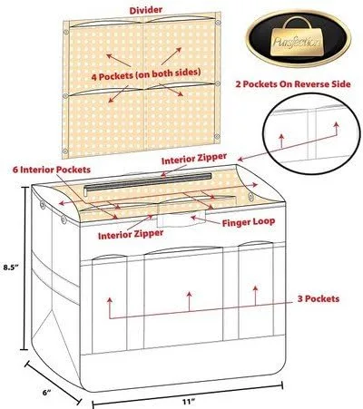 Vista 2 de Organizador TOTE - MarrónMolinete
