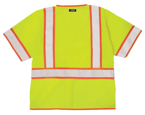 Vista 3 de Ml kishigo ultra-cool Malla de poliéster Clase 3Agrimensores Chaleco, color naranja, XL, Lime