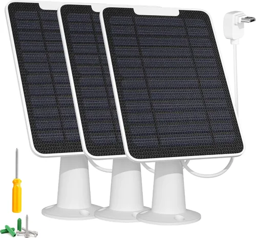 Vista 9 de Cargador de panel solar con conexión micro USB compatible con cámara Arlo Essential Spotlight/XL Spotlight, panel solar Arlo Essential de 5 W, cable