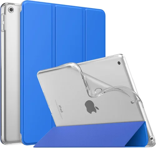 Vista 12 de MoKo Funda compatible con iPad de 9ª/8ª/7ª generación de 10.2 pulgadas (2021/2020/2019), delgada y ligera funda inteligente con protector trasero