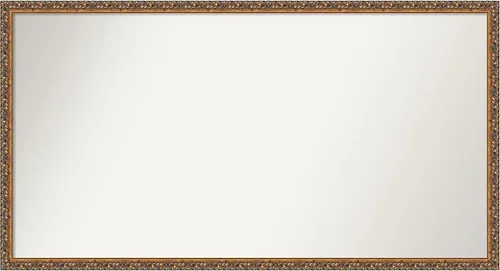Vista 109 de Amanti Art Espejo de baño de bronce para sobre fregadero, 29 x 19 pulgadas, espejo rectangular de bronce antiguo, marco de madera tradicional
