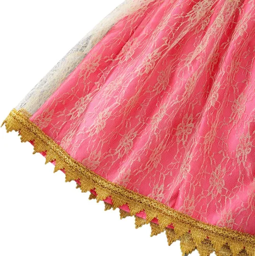 Vista 7 de Disfraz de princesa de Cenicienta para niñas, vestido de baile para Halloween, Navidad, fiesta, cosplay, 2-13T