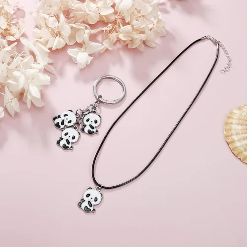 Vista 2 de Collar de panda, precioso panda llavero panda pulsera panda joyería