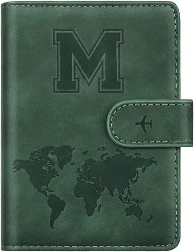 Vista 34 de Funda para Pasaporte Personalizada con Letra de la A a la Z, Billetera de Viaje con Bloqueo RFID, Funda para Pasaporte, Estuche para Pasaporte