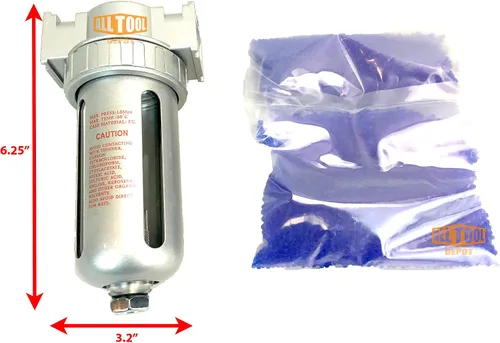 Vista 2 de 3/8" NPT de flujo medio aire comprimido en línea filtro desecante secador humedad agua separador