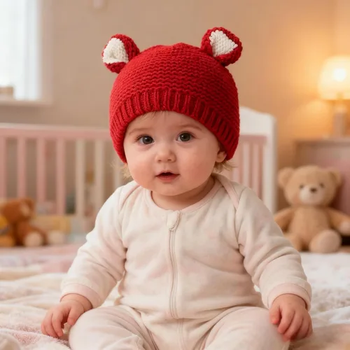 Vista 7 de LLmoway Gorro de punto para bebé, de algodón, suave, lindo, para otoño, invierno, para niños y niñas de 0 a 18 meses