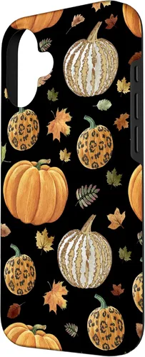 Vista 2 de iPhone 16 Falling leaves Autumn and Pumpkin Happy Fall Phone Case