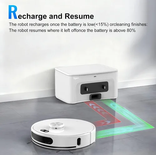 Vista 7 de Robot aspirador y trapeador autovaciado hasta 8000 Pa Robot Aspiradora de 60 días Limpieza manos libres 220 minutos de tiempo de funcionamiento