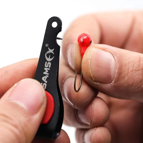 Vista 4 de SAMSFX Pesca con mosca Tippet Line Cutter Pinzas de pesca Mulit-Tool con Retractores Zinger