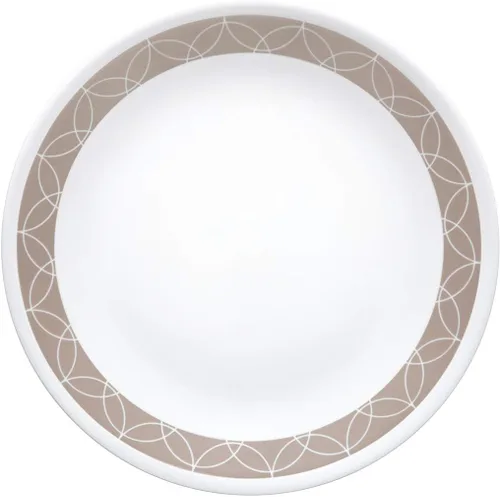 Vista 4 de Corelle Platos de Pan Resistentes a las Astillas, 8 Piezas, Sand Sketch
