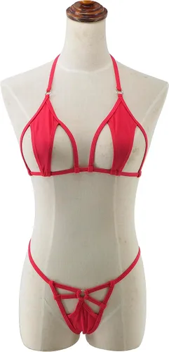 Vista 3 de SHERRYLO Micro Bikini Extreme Exotic Traje de baño G String Tanga Bottom Sexy Slutty Mini Bikinis Traje de baño de dos piezas para mujer