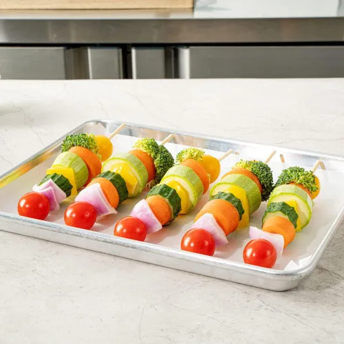 Vista 9 de Restaurantware Robata - Pinchos para asar de 8 pulgadas, 100 pinchos de alta resistencia, pinchos de bambú desechables congelables para verduras